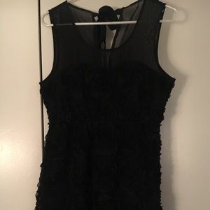 Black YA Dress with rosettes